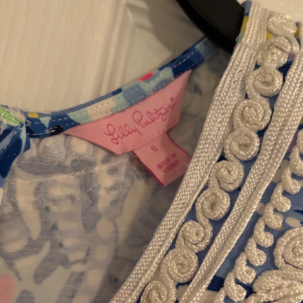 Lilly Pulitzer Vibrant Blue Dress with White Detailing - Picture 3 of 6
